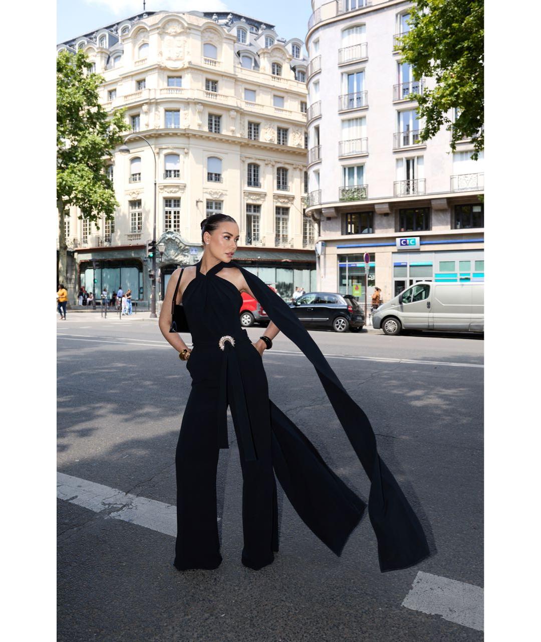 ELIE SAAB Черный вискозный комбинезон, фото 6