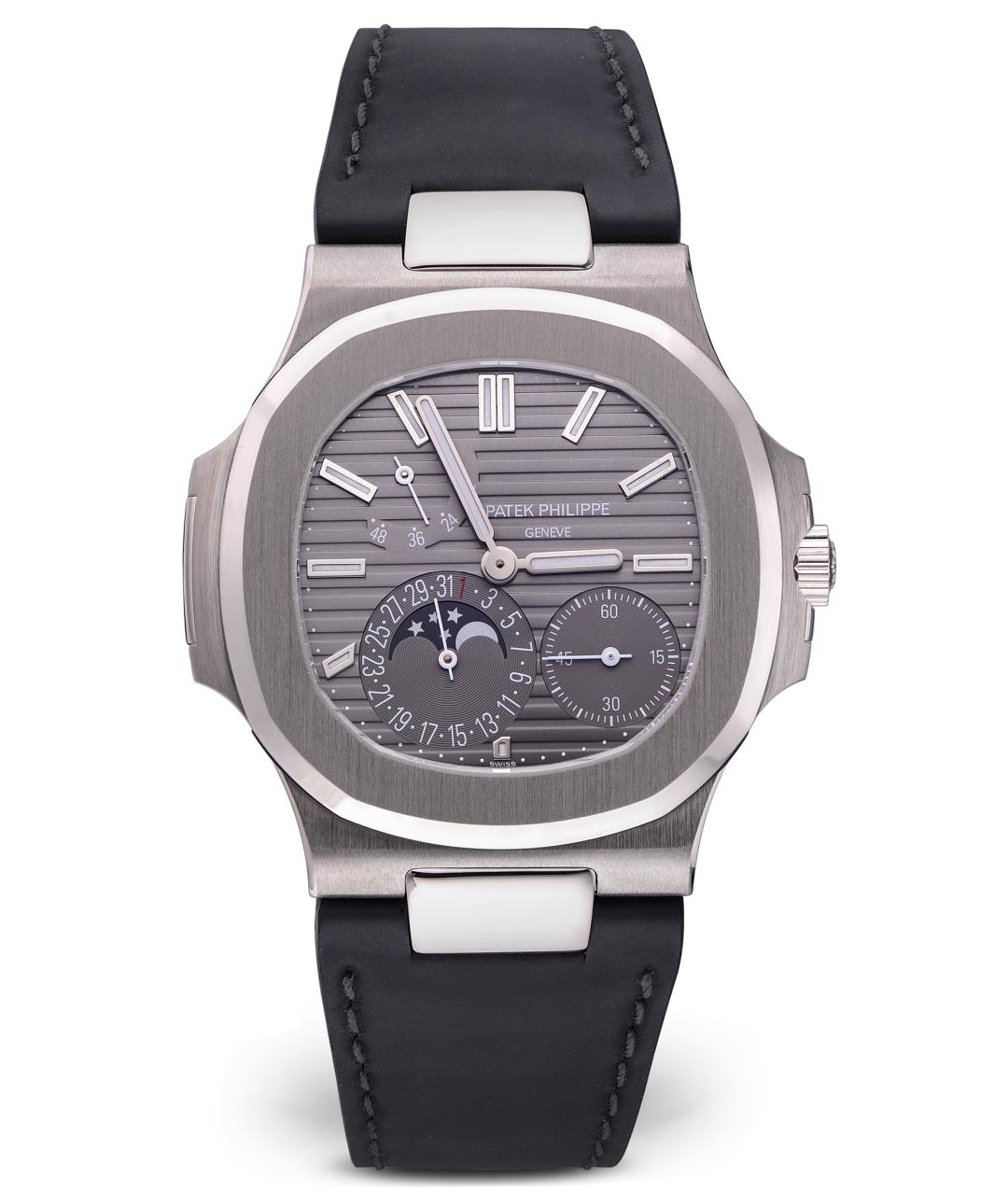 PATEK PHILIPPE Серые часы из белого золота, фото 1