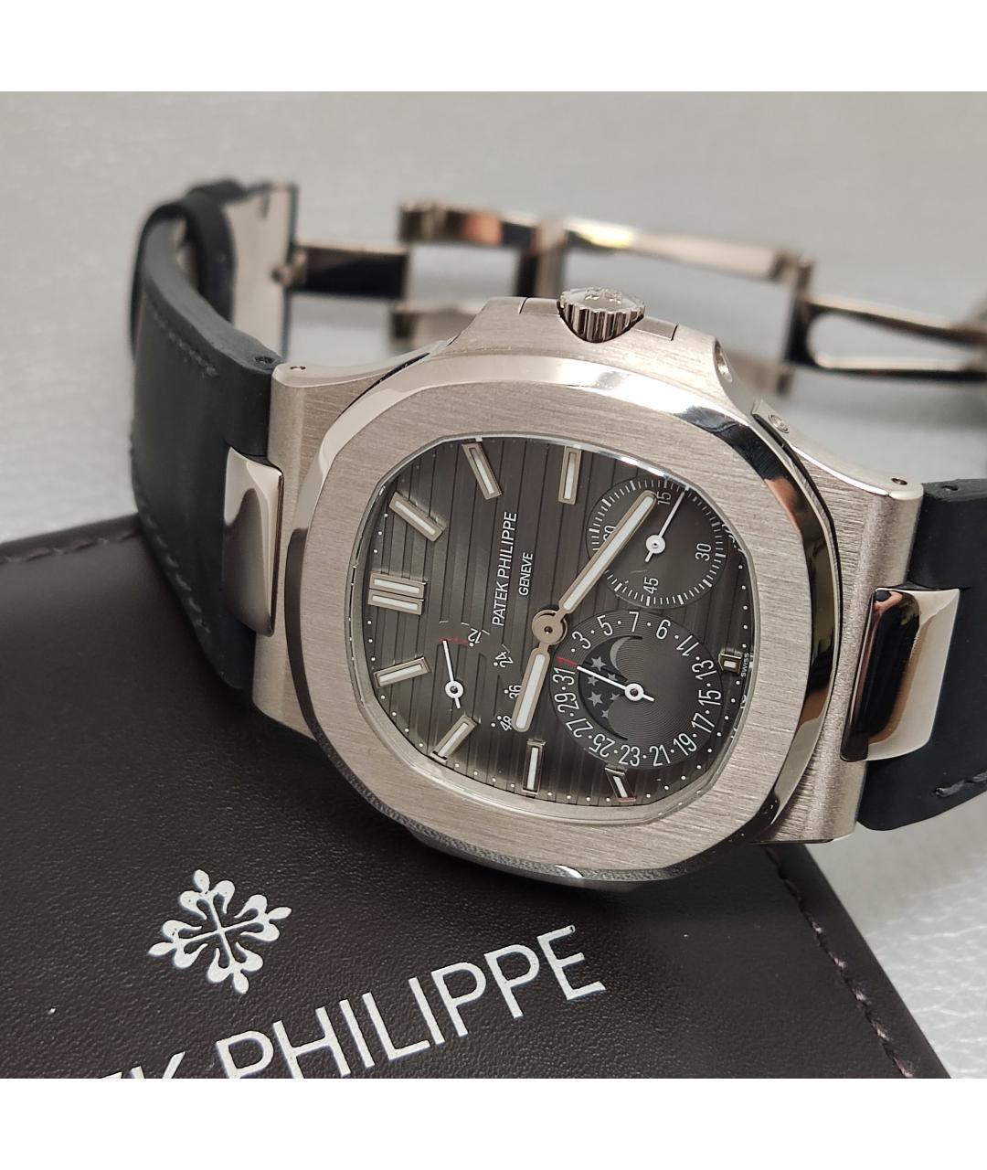 PATEK PHILIPPE Серые часы из белого золота, фото 4