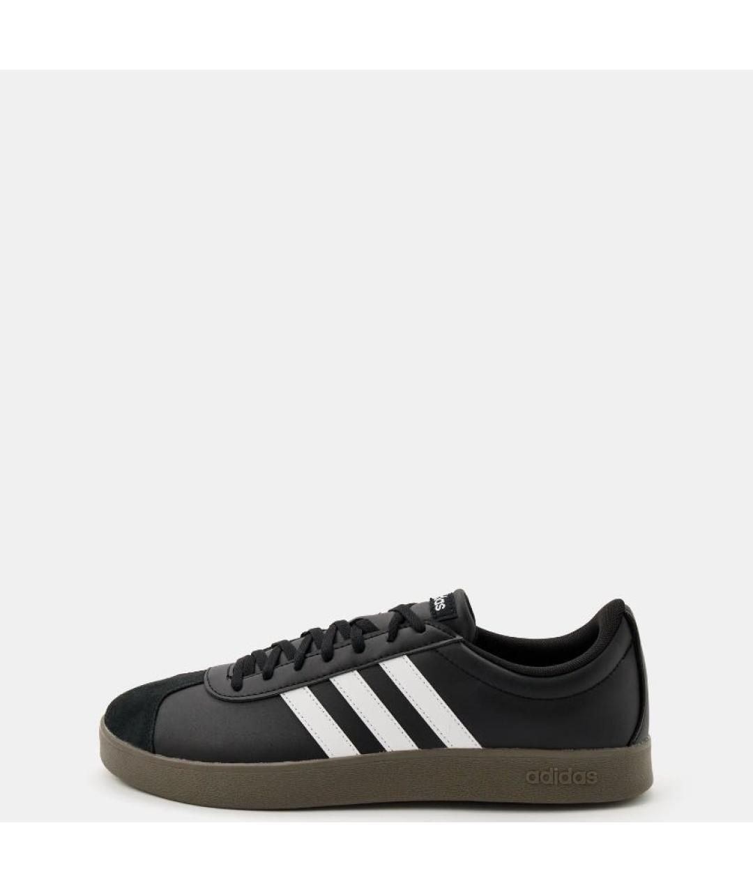 ADIDAS Черные кожаные кроссовки, фото 2