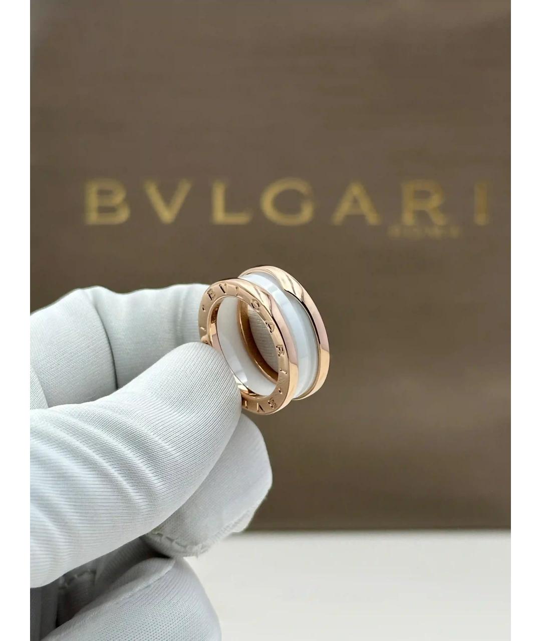 BVLGARI Белое кольцо из розового золота, фото 3