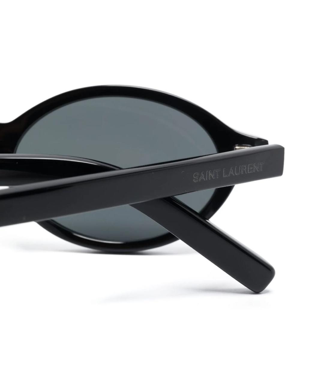 SAINT LAURENT Черные пластиковые солнцезащитные очки, фото 3