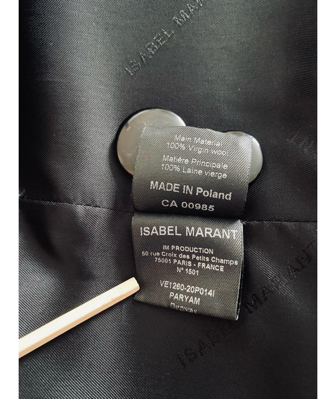 ISABEL MARANT Черный шерстяной жакет/пиджак, фото 5