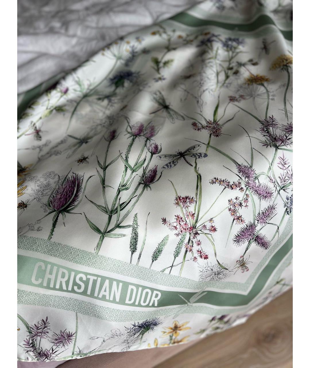 CHRISTIAN DIOR Мульти шелковый платок, фото 6