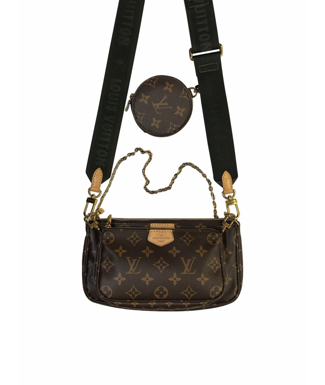 LOUIS VUITTON Коричневая кожаная сумка через плечо, фото 1