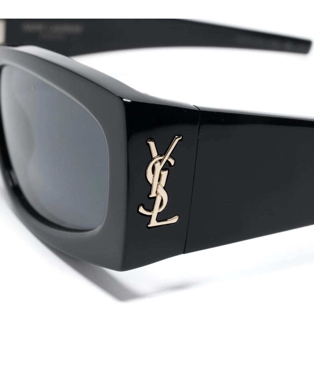 SAINT LAURENT Черные пластиковые солнцезащитные очки, фото 2