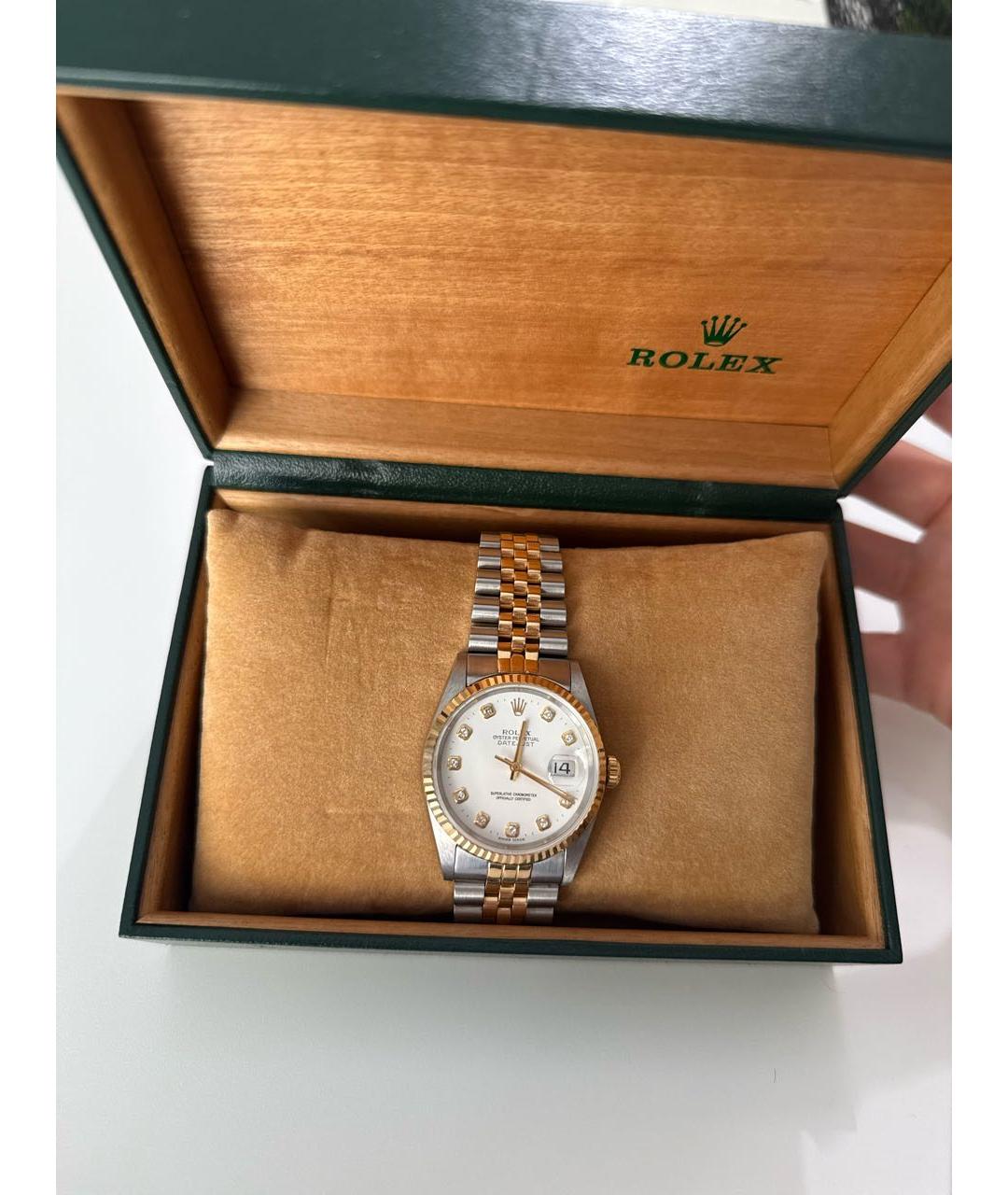 ROLEX Белые металлические часы, фото 2