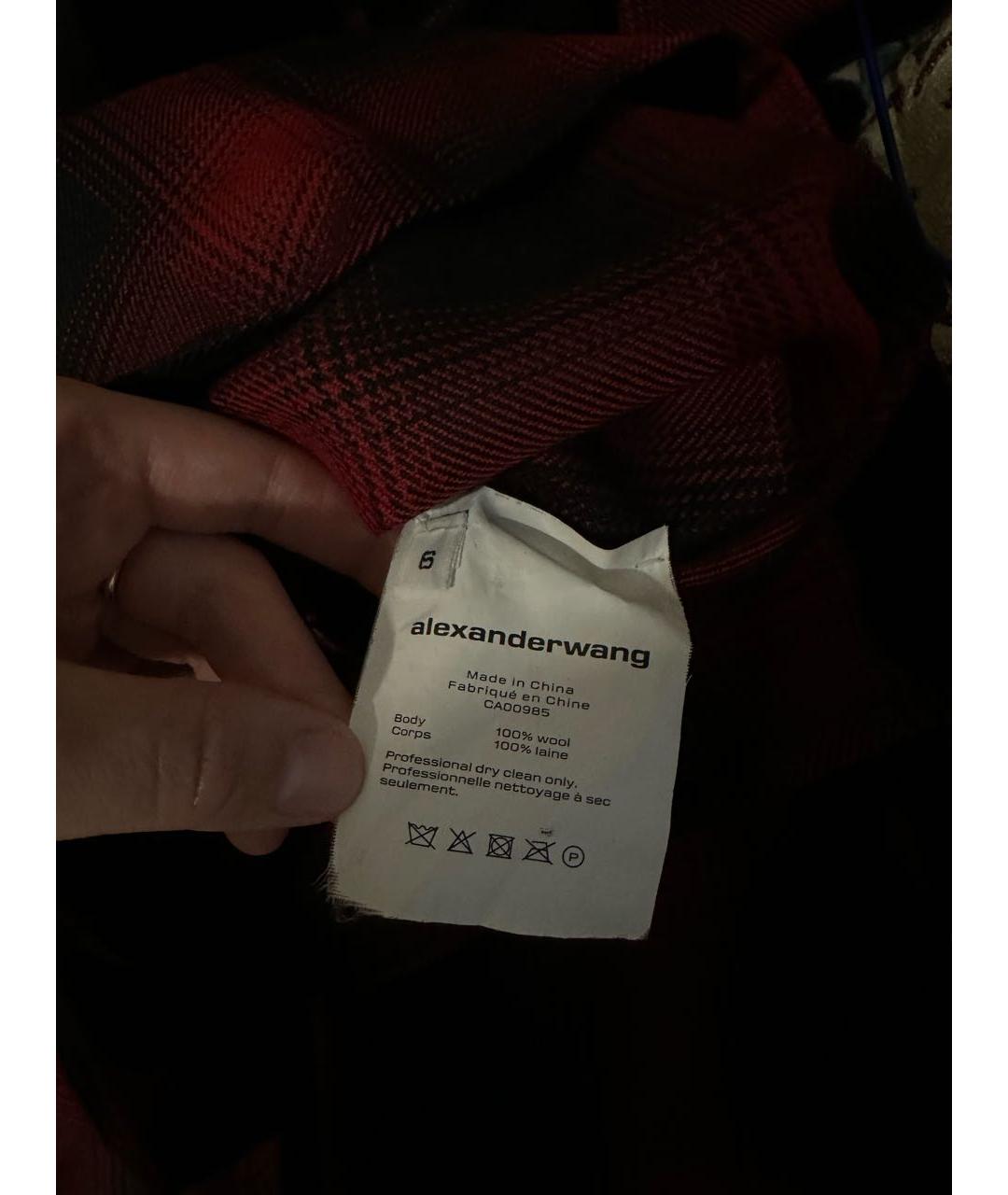 ALEXANDER WANG Красный шерстяной комбинезон, фото 5