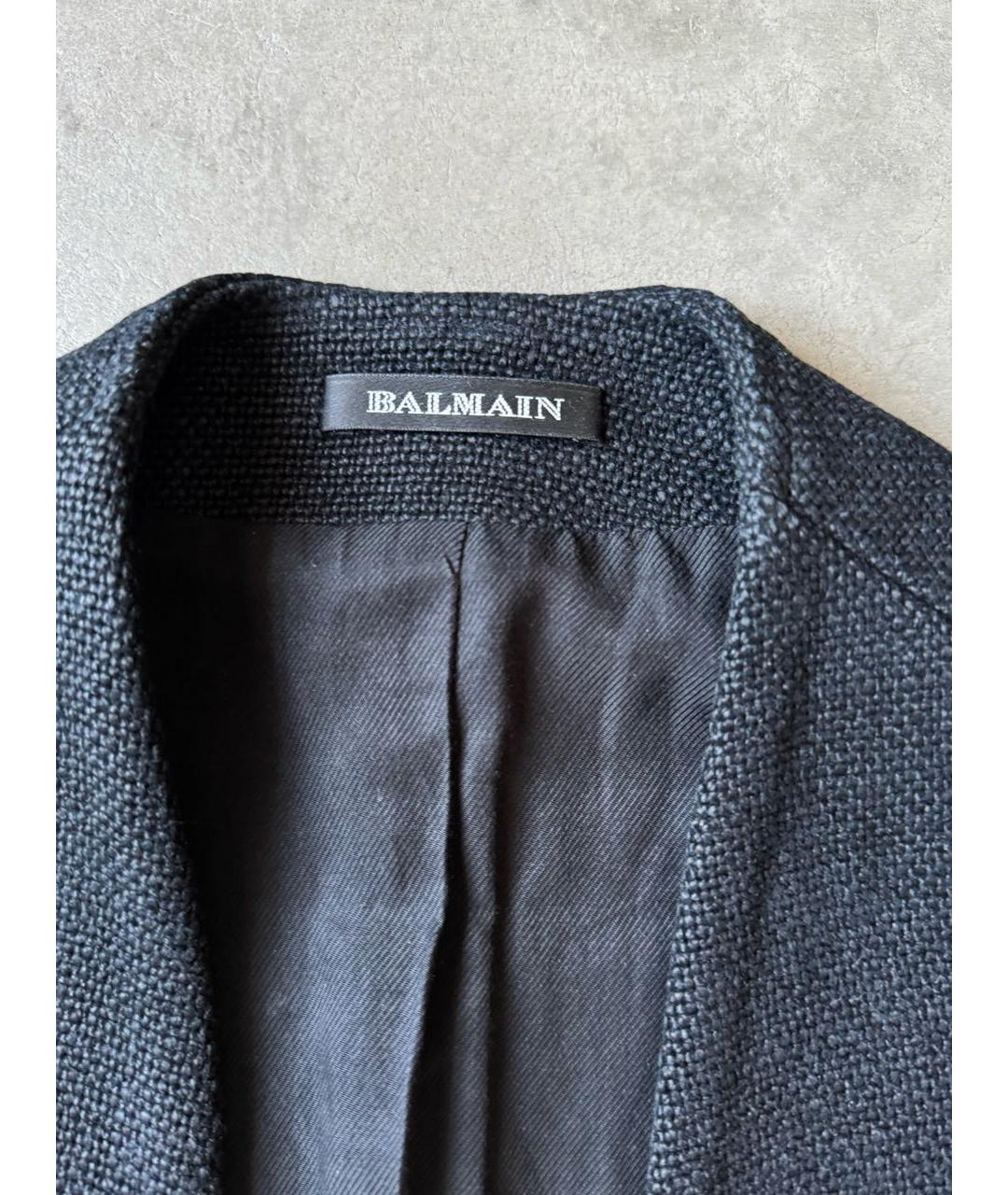 BALMAIN Черная вискозная жилетка, фото 4