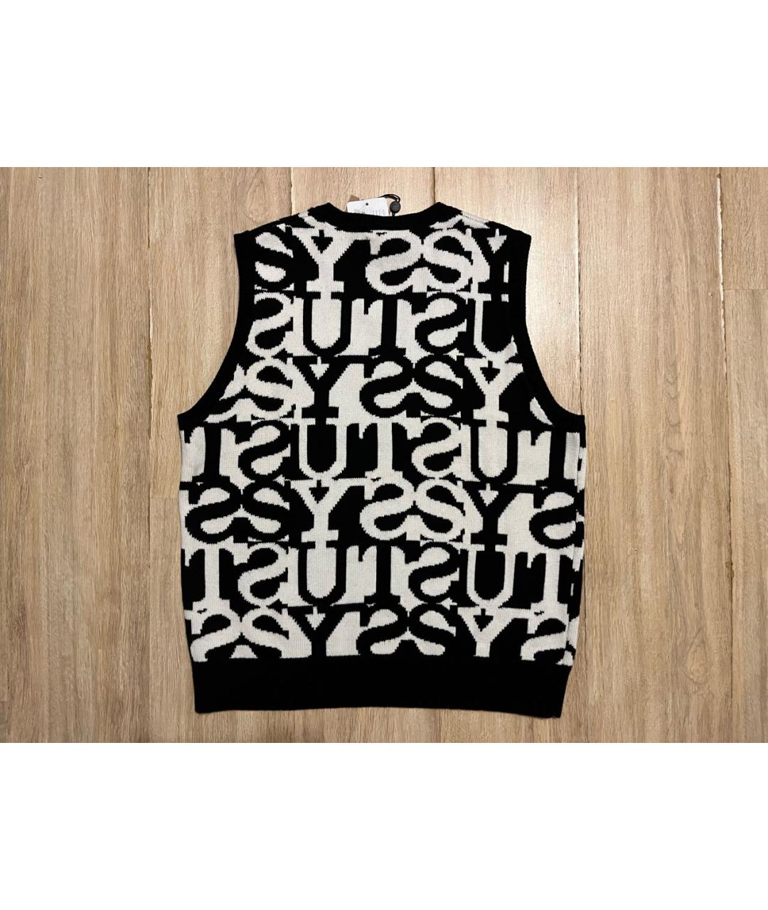 STUSSY Черная хлопковая жилетка, фото 2
