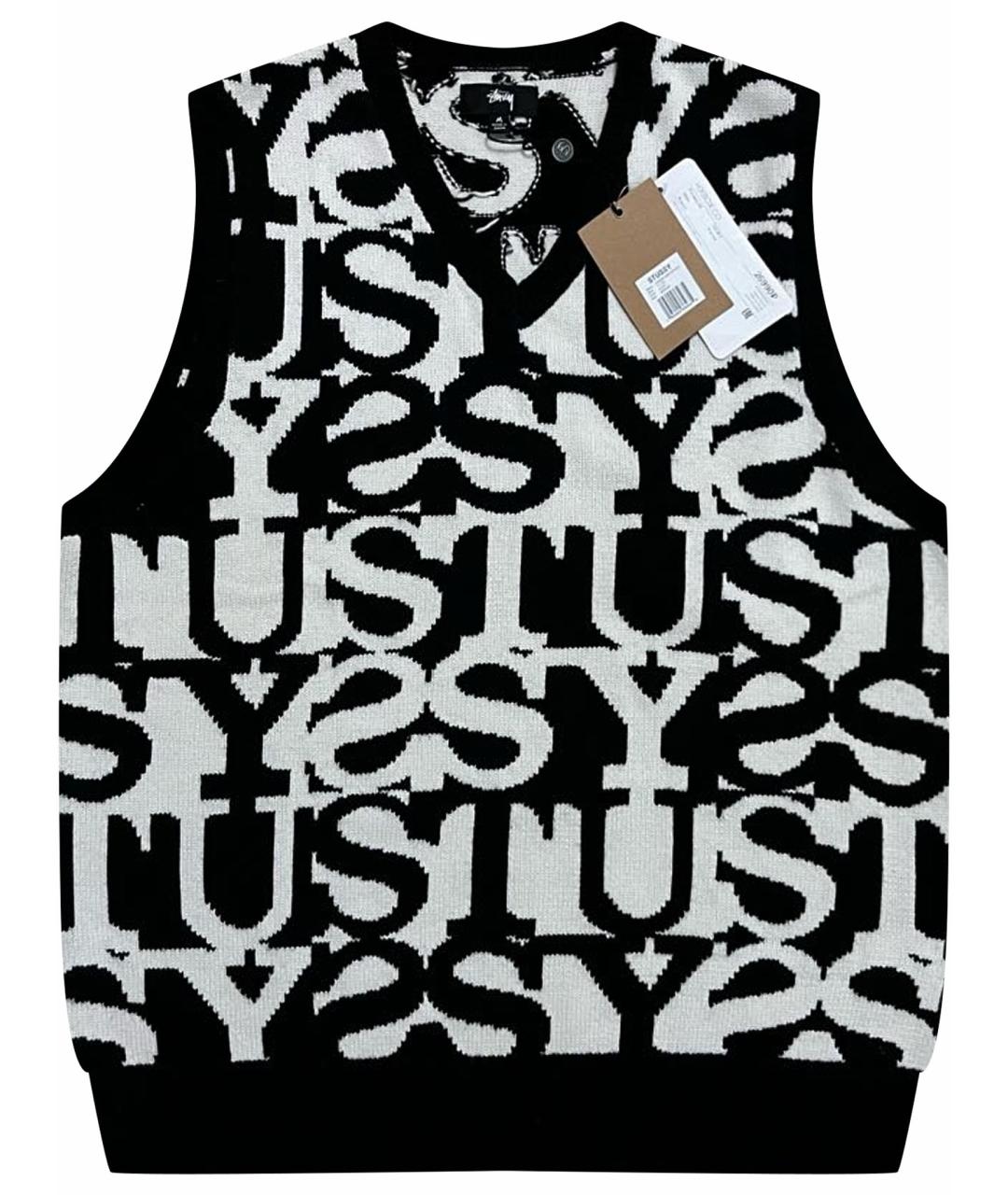 STUSSY Черная хлопковая жилетка, фото 1