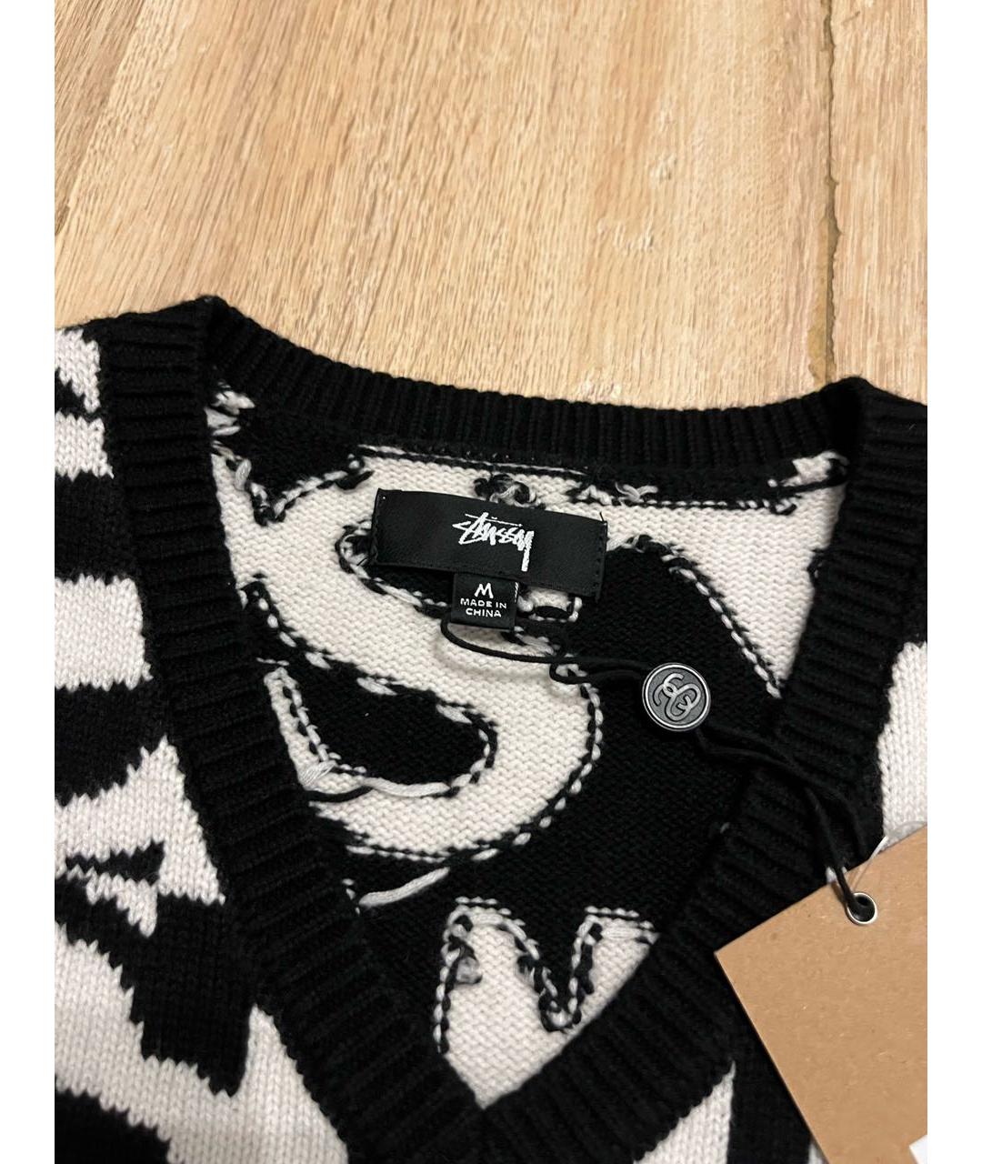 STUSSY Черная хлопковая жилетка, фото 3