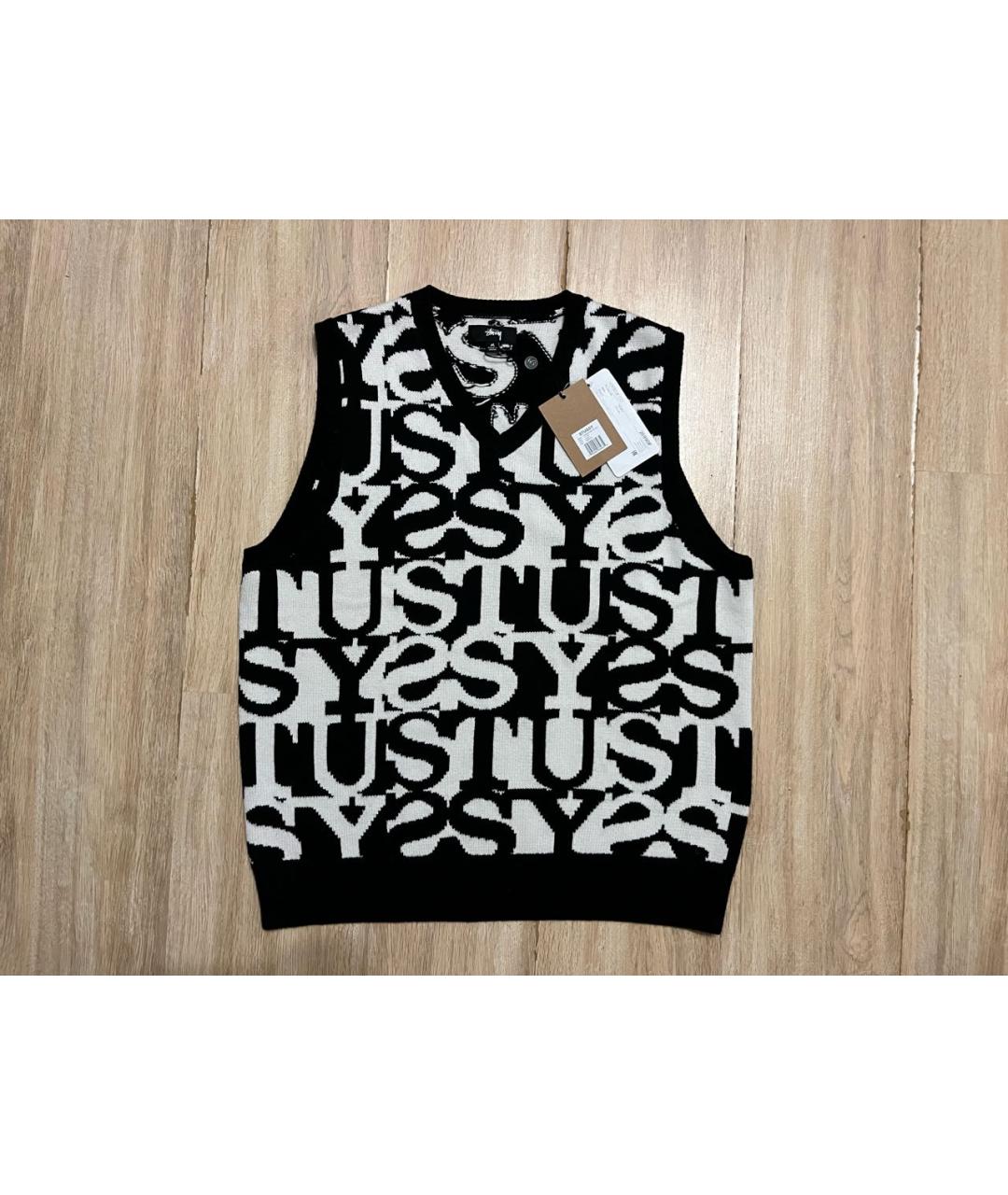 STUSSY Черная хлопковая жилетка, фото 6