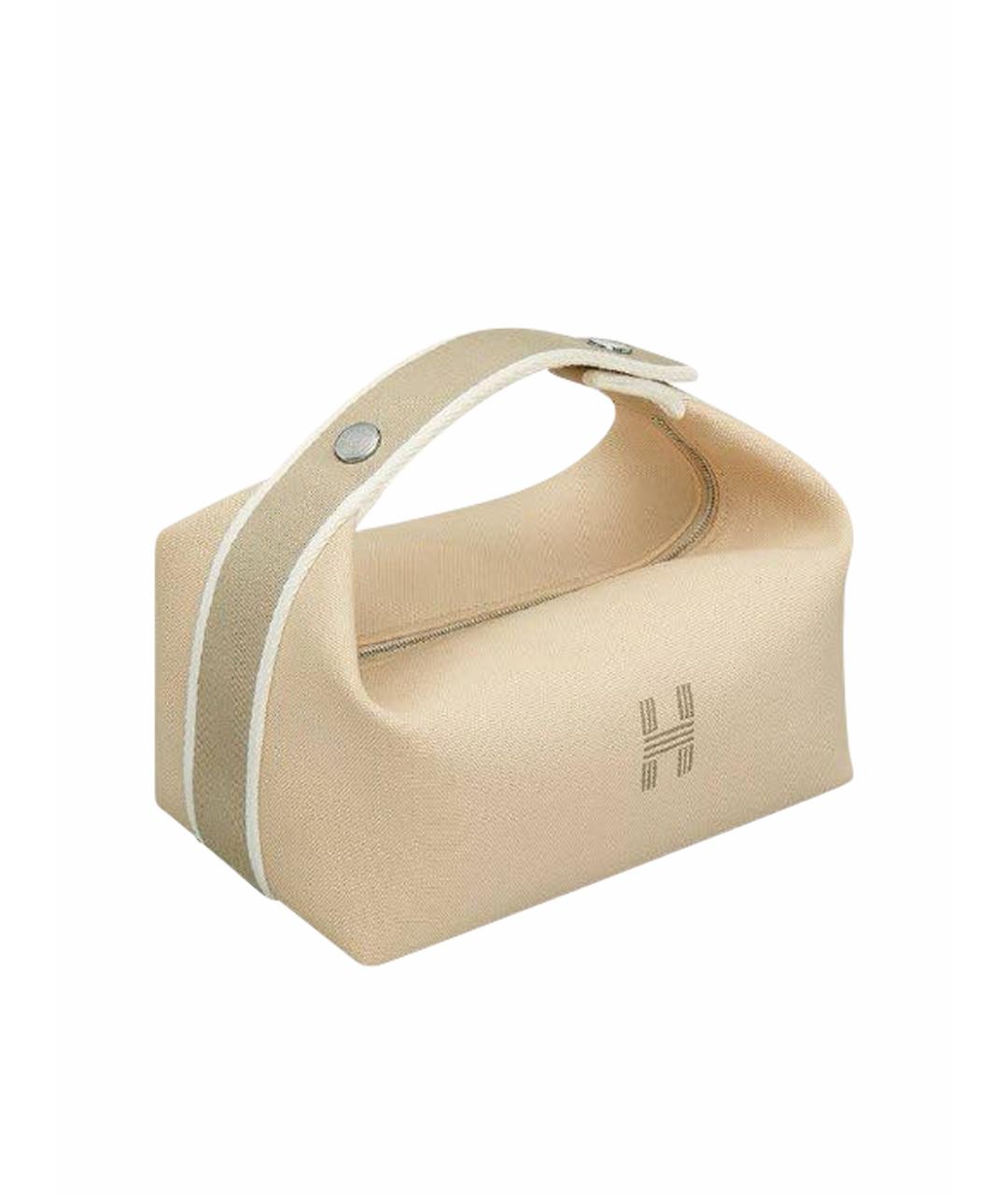 HERMES Бежевая косметичка, фото 1