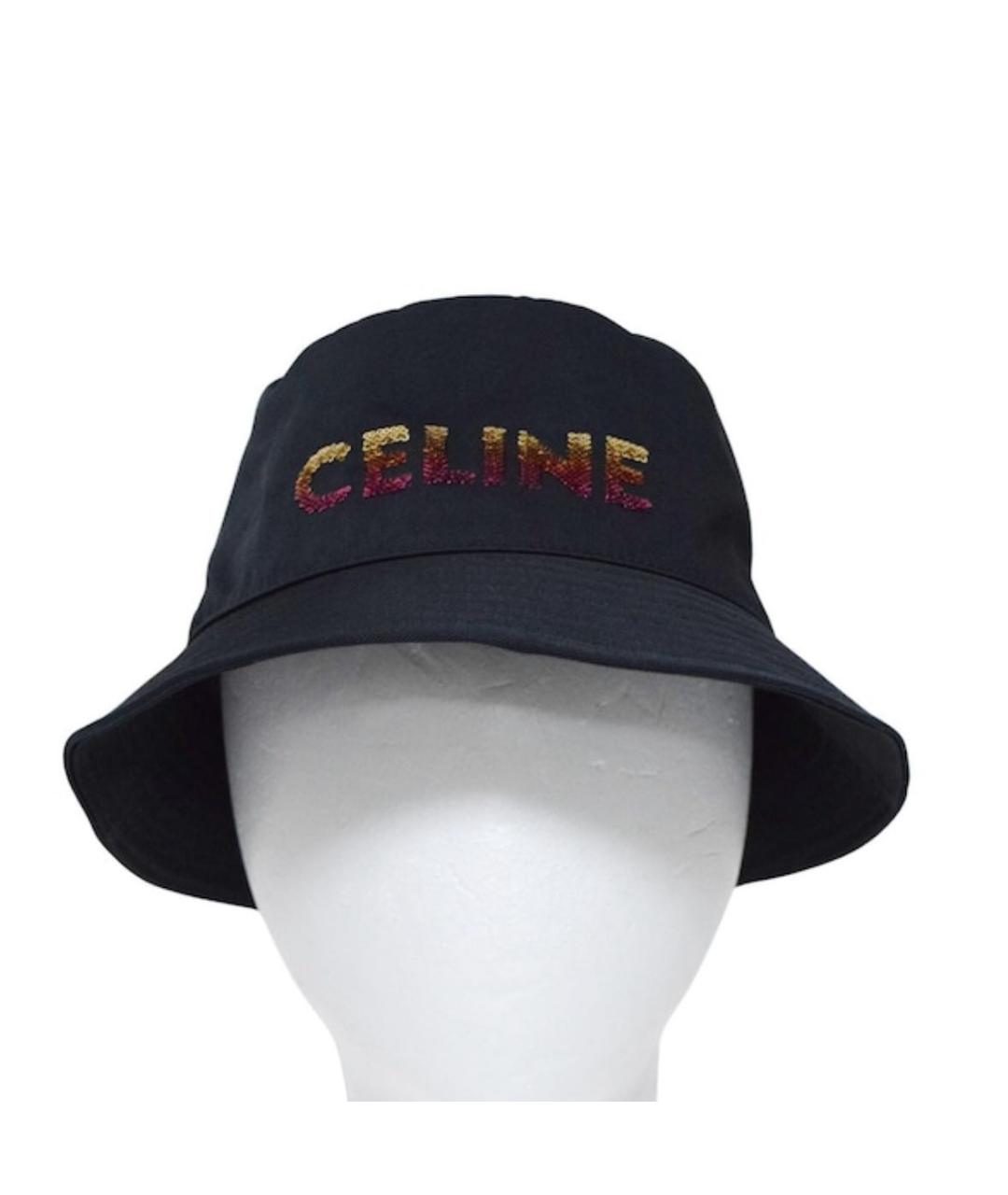 CELINE Черная хлопковая панама, фото 7
