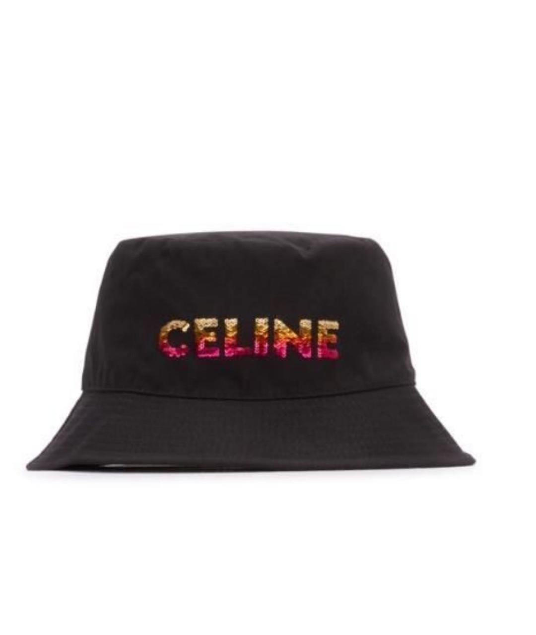 CELINE Черная хлопковая панама, фото 8