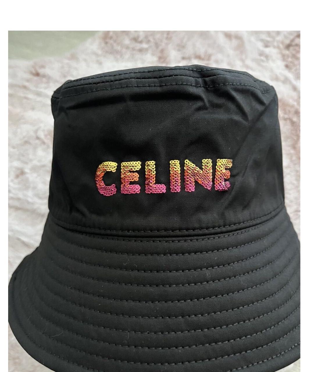 CELINE Черная хлопковая панама, фото 3