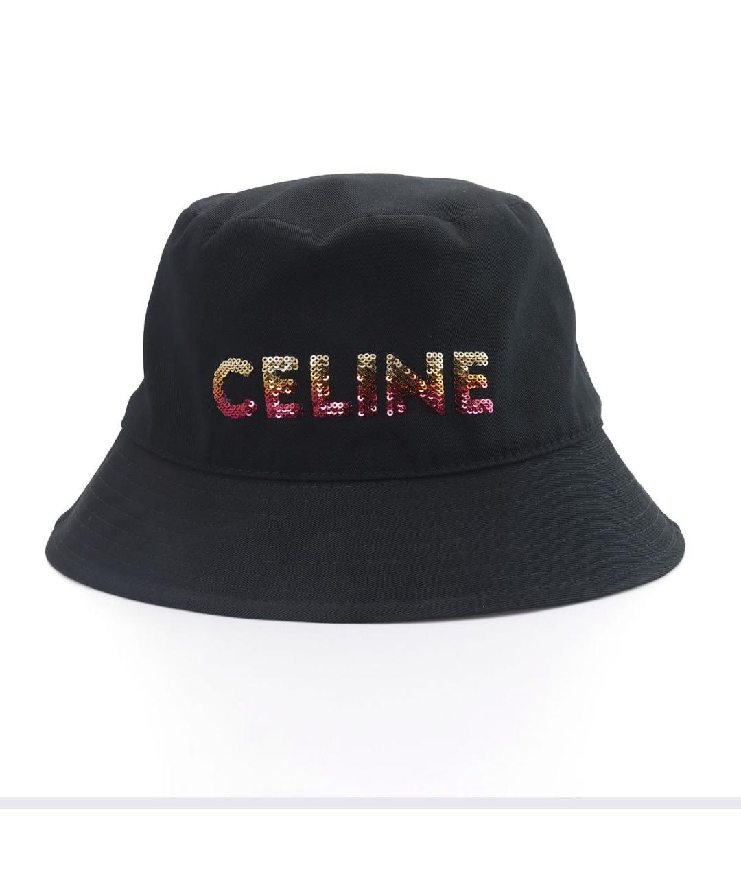CELINE Черная хлопковая панама, фото 9