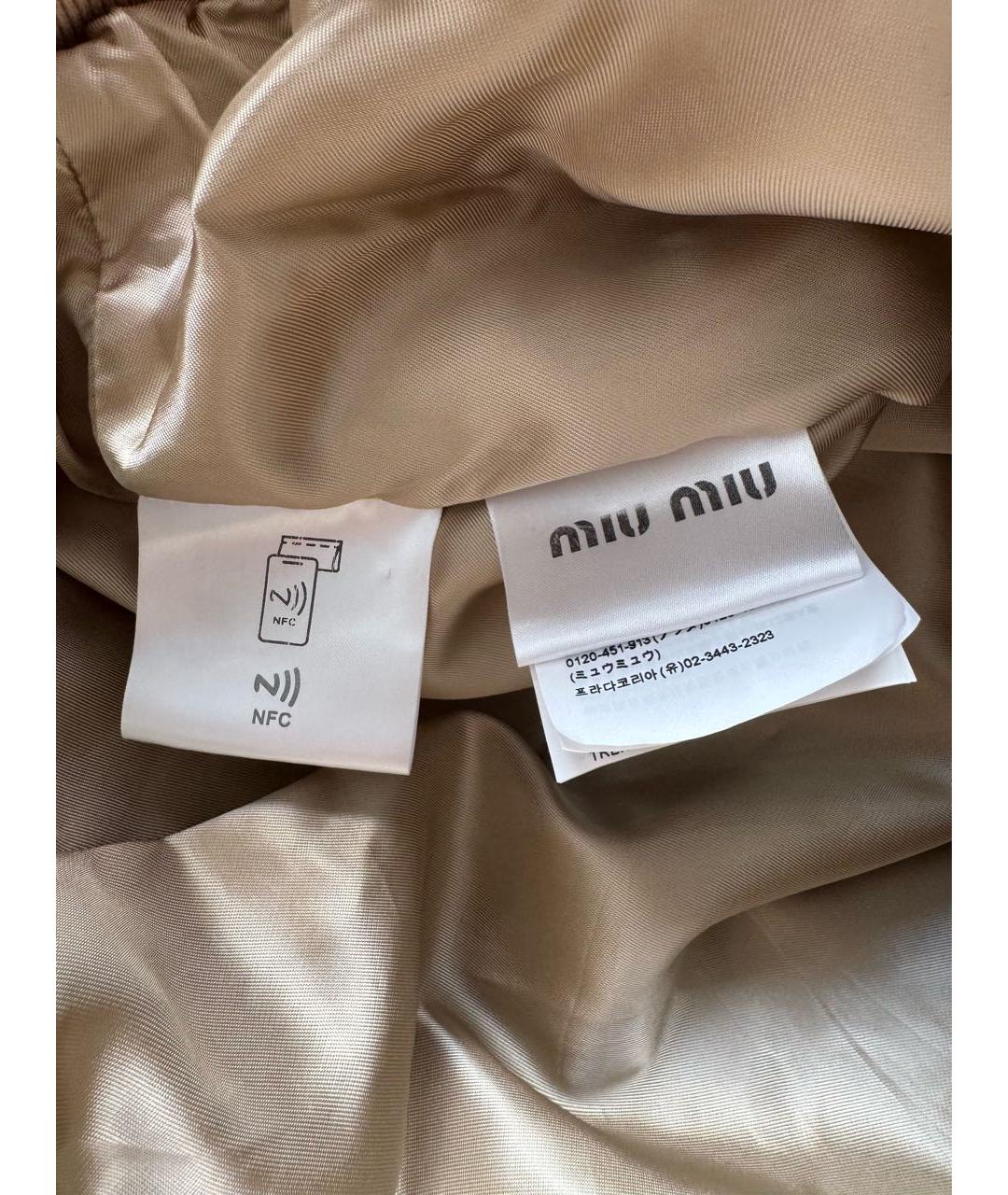 MIU MIU Бежевая хлопковая куртка, фото 7