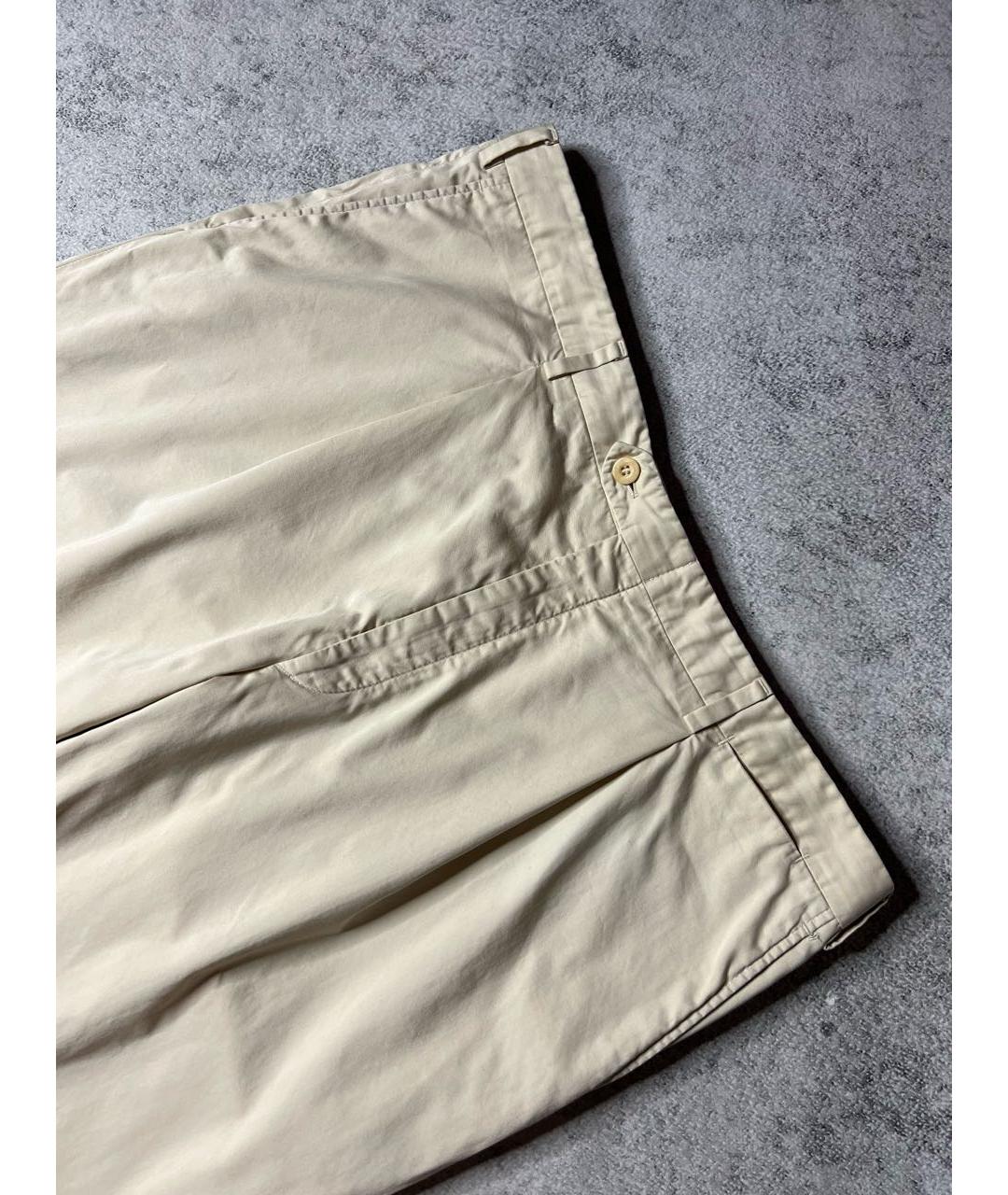 BRIONI Бежевые хлопковые брюки чинос, фото 2