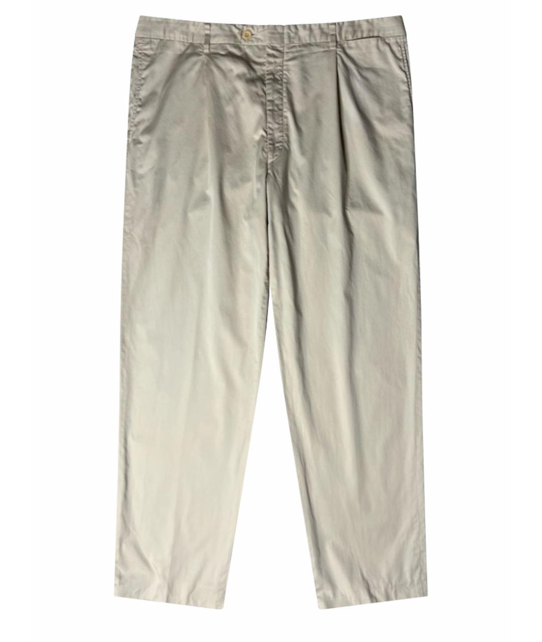 BRIONI Бежевые хлопковые брюки чинос, фото 1