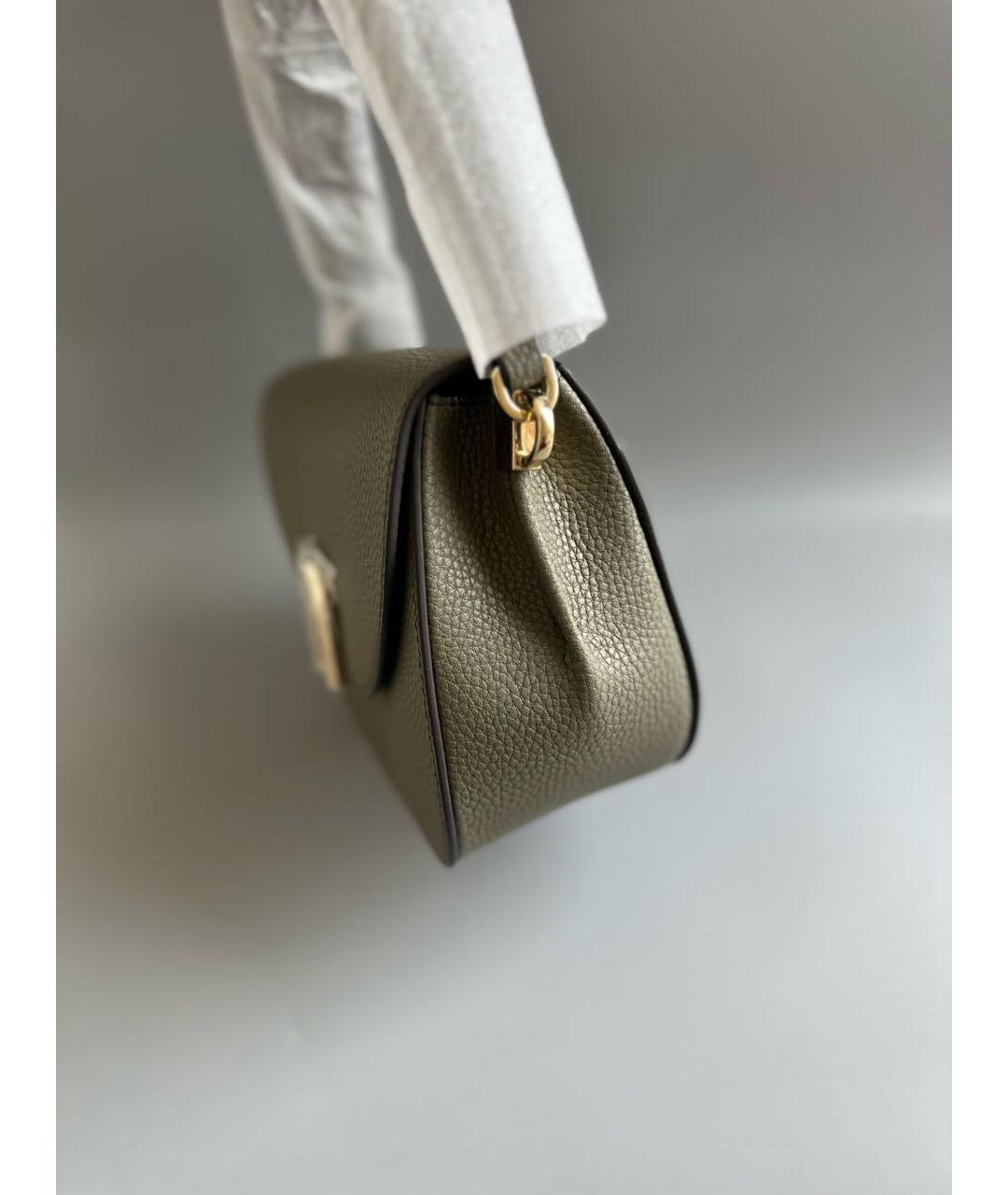FURLA Хаки кожаная сумка через плечо, фото 6