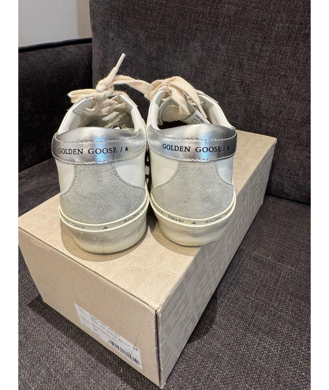 GOLDEN GOOSE DELUXE BRAND Белые кожаные кроссовки, фото 3