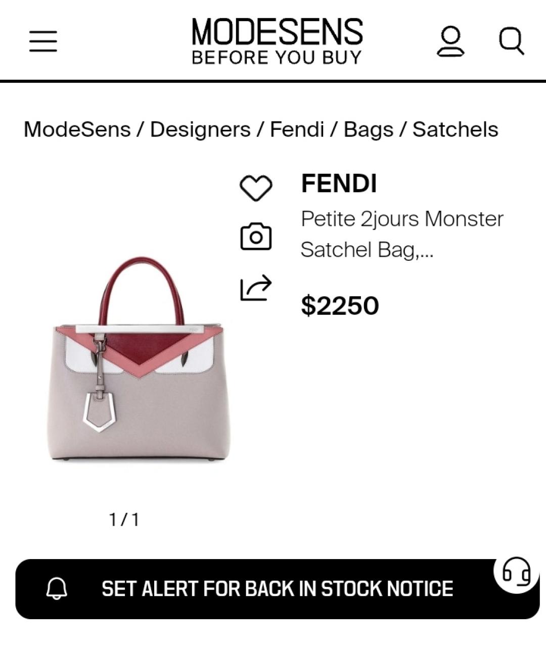 FENDI Серая кожаная сумка тоут, фото 8
