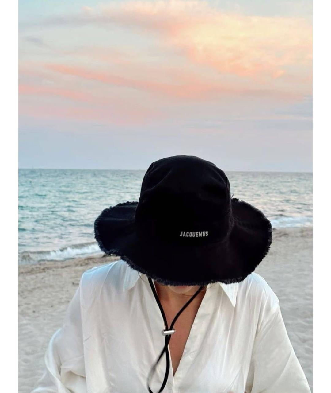 JACQUEMUS Черная хлопковая панама, фото 4