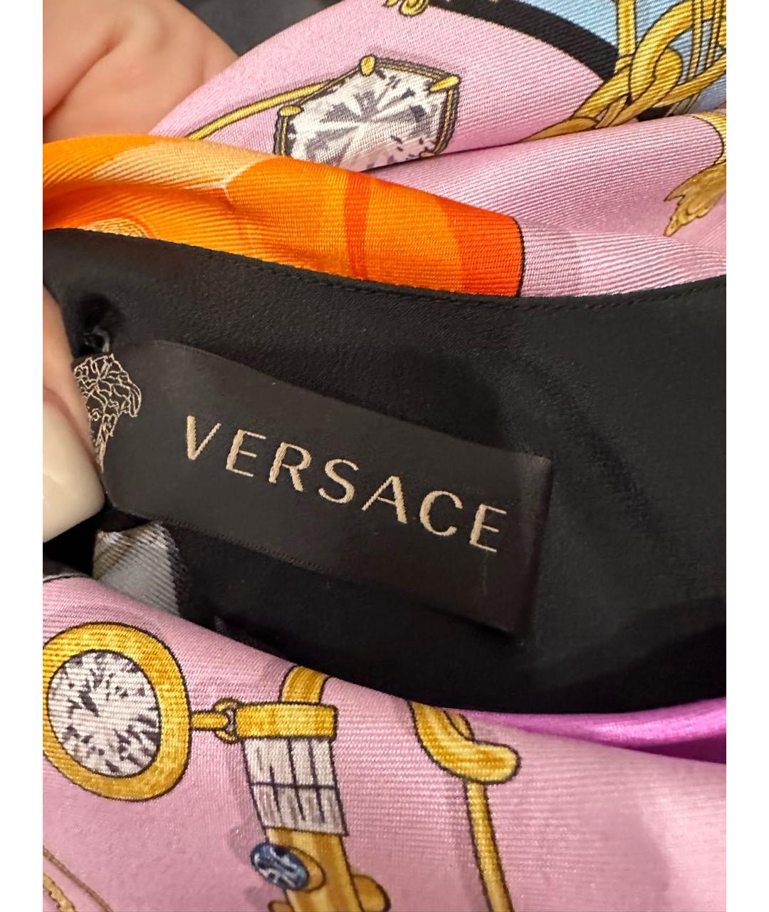 VERSACE Шелковое повседневное платье, фото 3