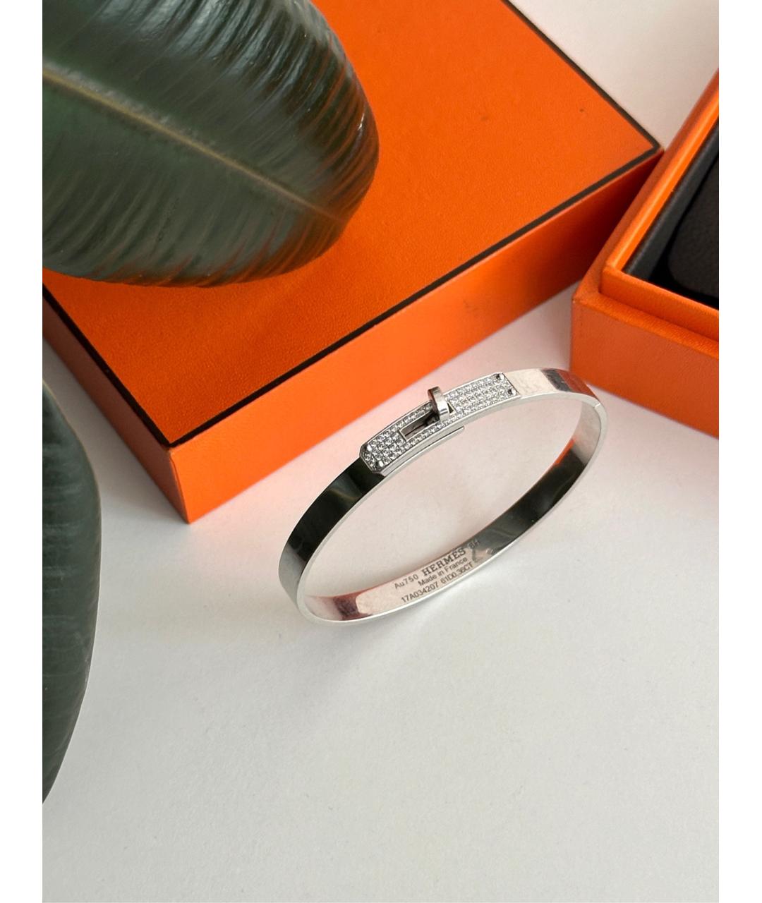 HERMES Серебрянный браслет из белого золота, фото 2