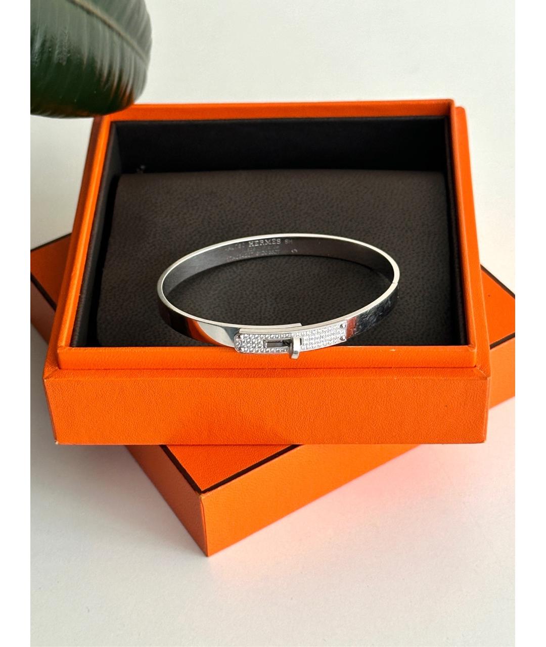 HERMES Серебрянный браслет из белого золота, фото 3