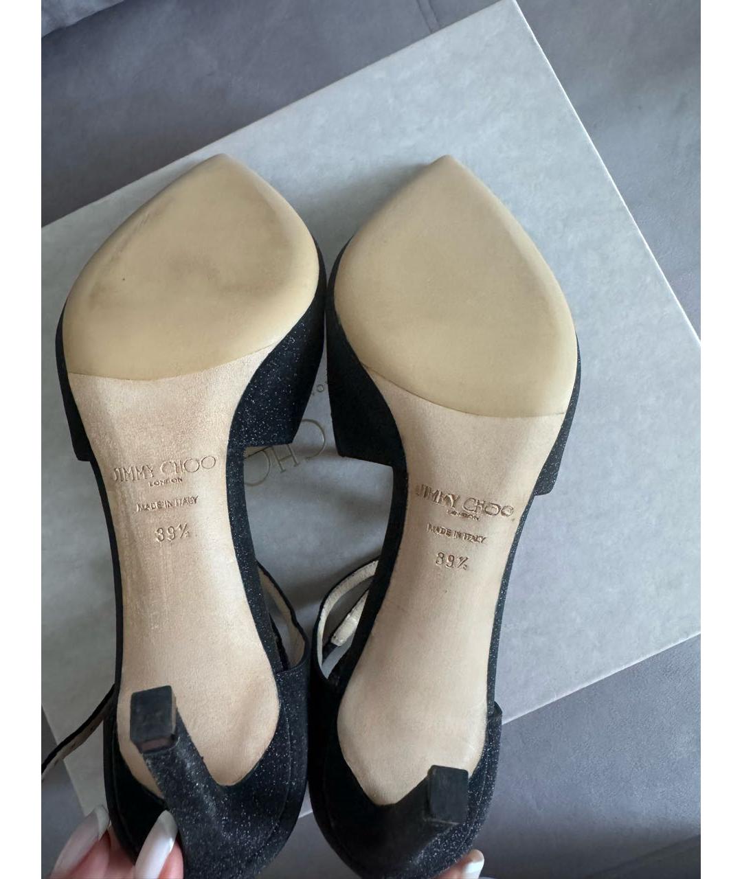 JIMMY CHOO Черные кожаные туфли, фото 6