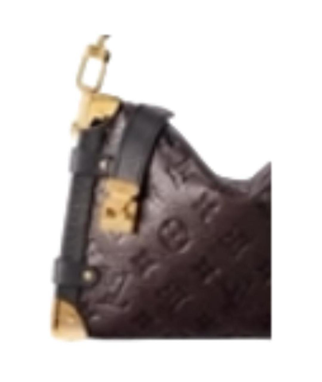 LOUIS VUITTON Коричневая кожаная сумка с короткими ручками, фото 3