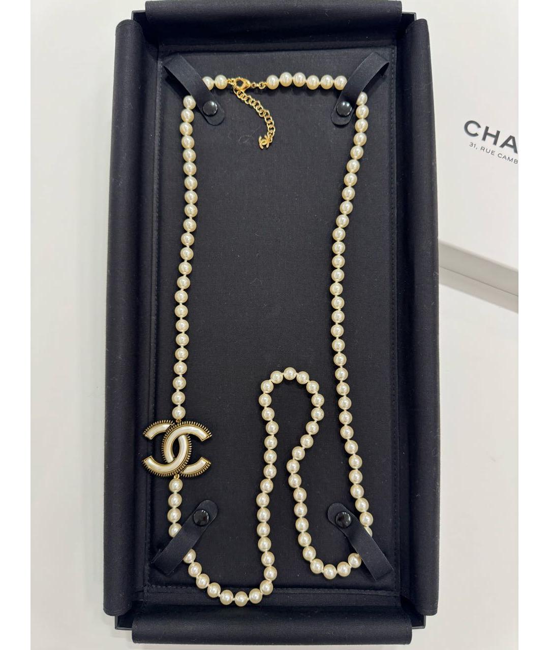 CHANEL Золотое жемчужное колье, фото 2