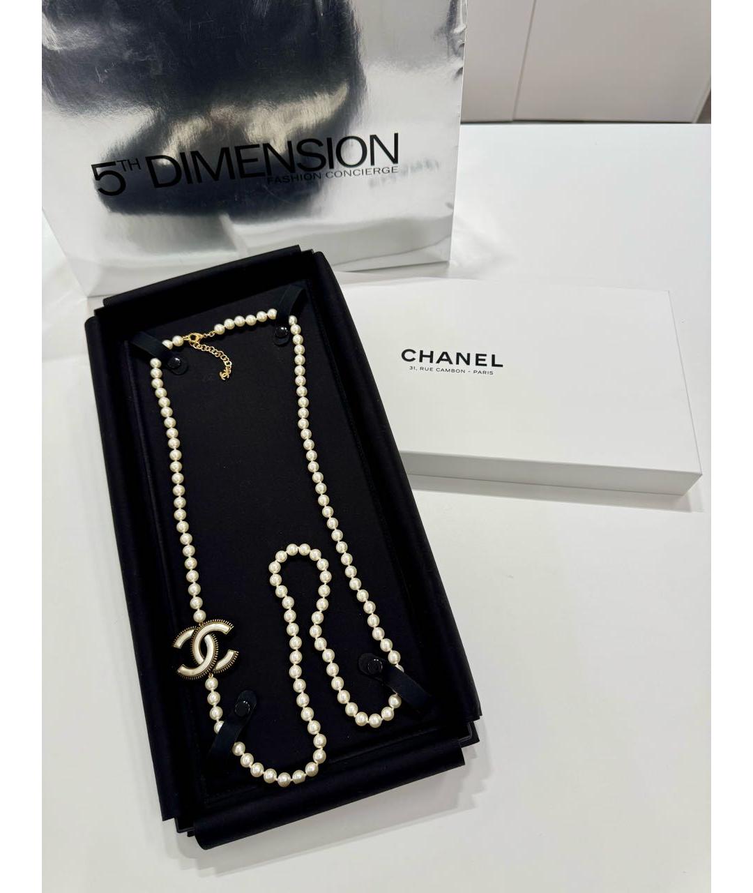 CHANEL Золотое жемчужное колье, фото 3