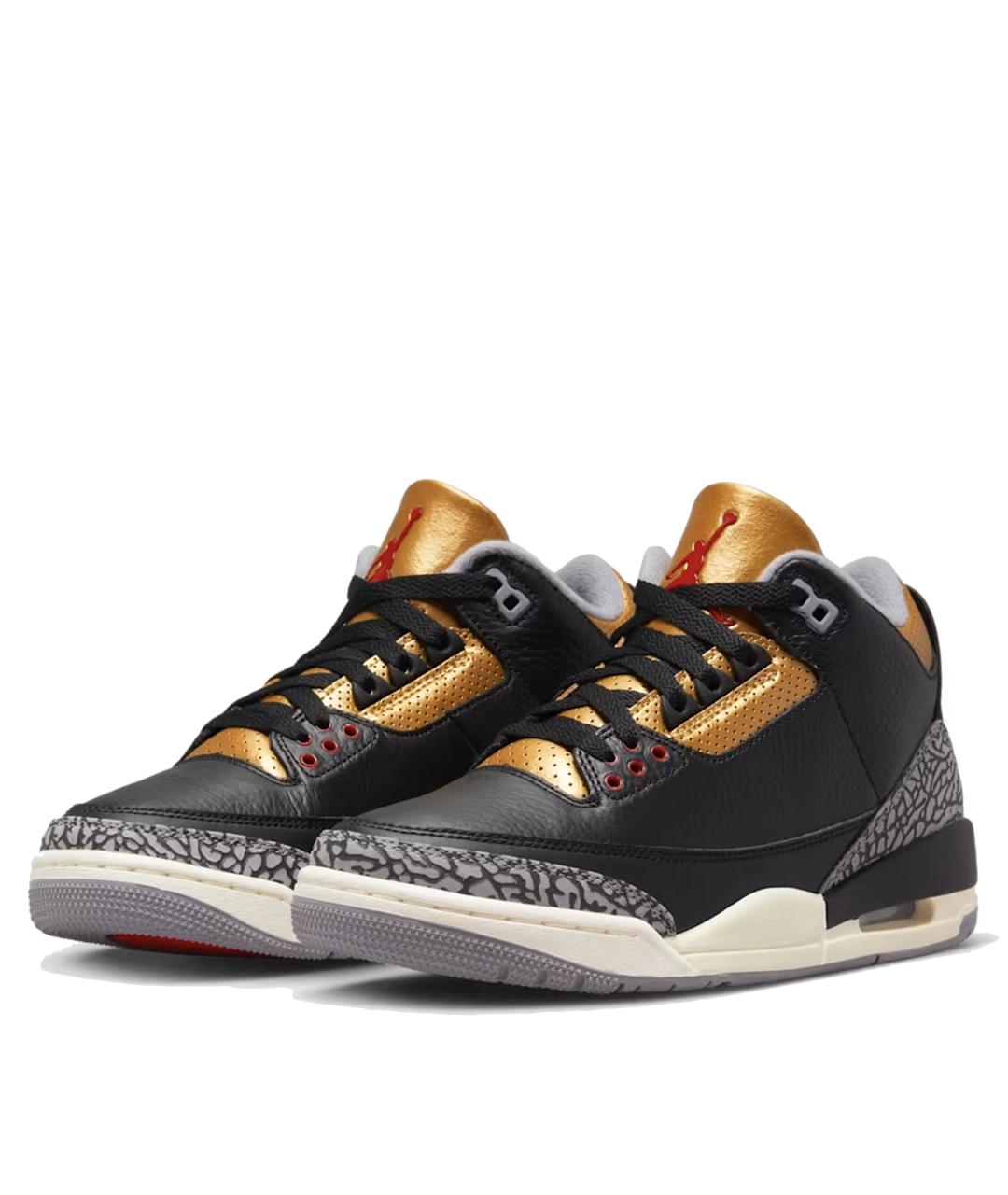 JORDAN Черные кожаные высокие кроссовки / кеды, фото 2