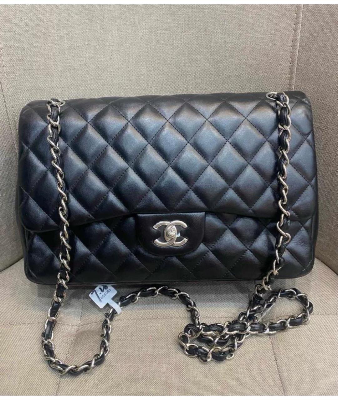 CHANEL Черная кожаная сумка через плечо, фото 8