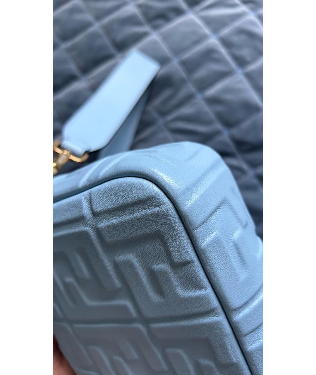 FENDI Голубая кожаная сумка через плечо, фото 5