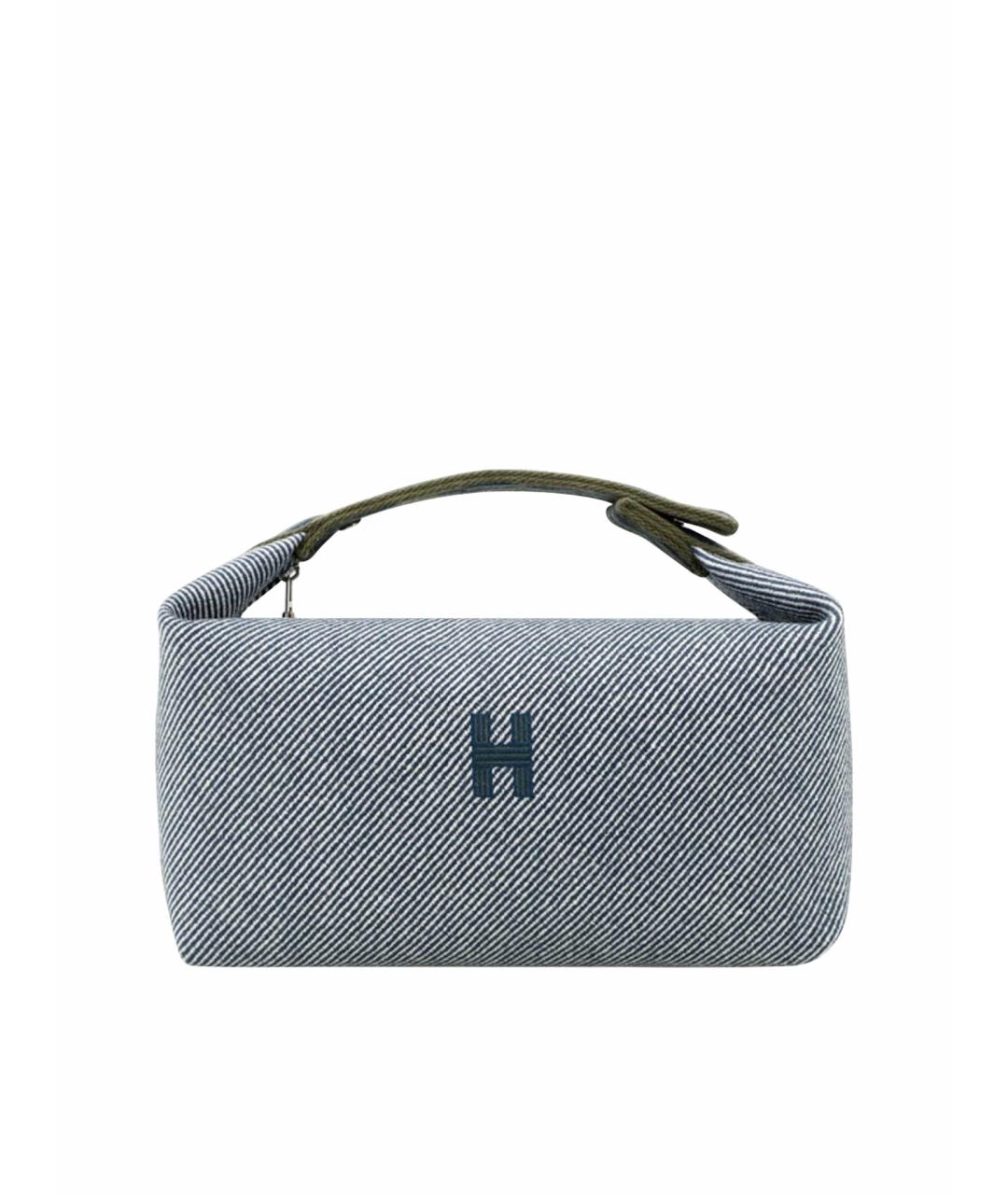 HERMES Серая тканевая косметичка, фото 1