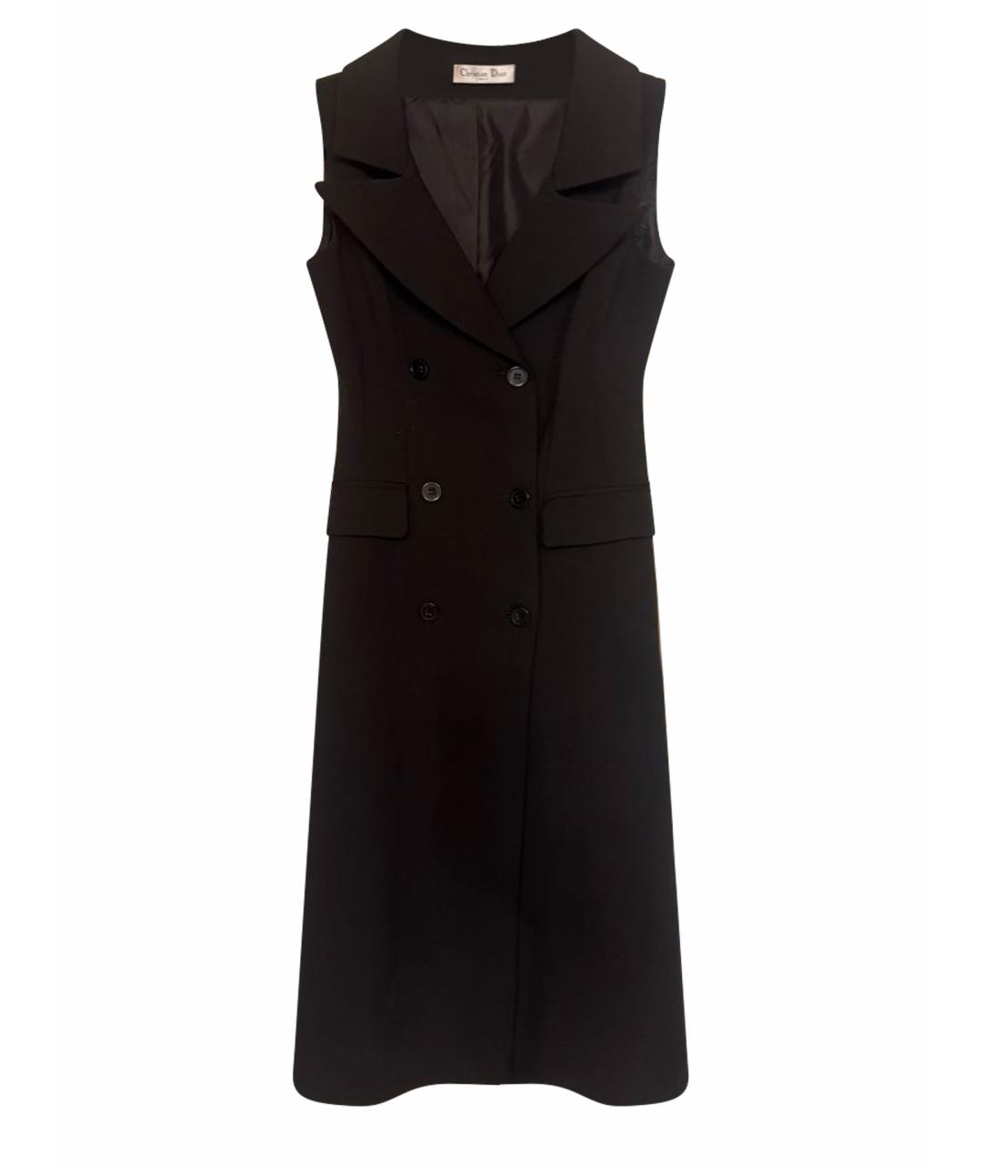 CHRISTIAN DIOR Черное вискозное коктейльное платье, фото 1