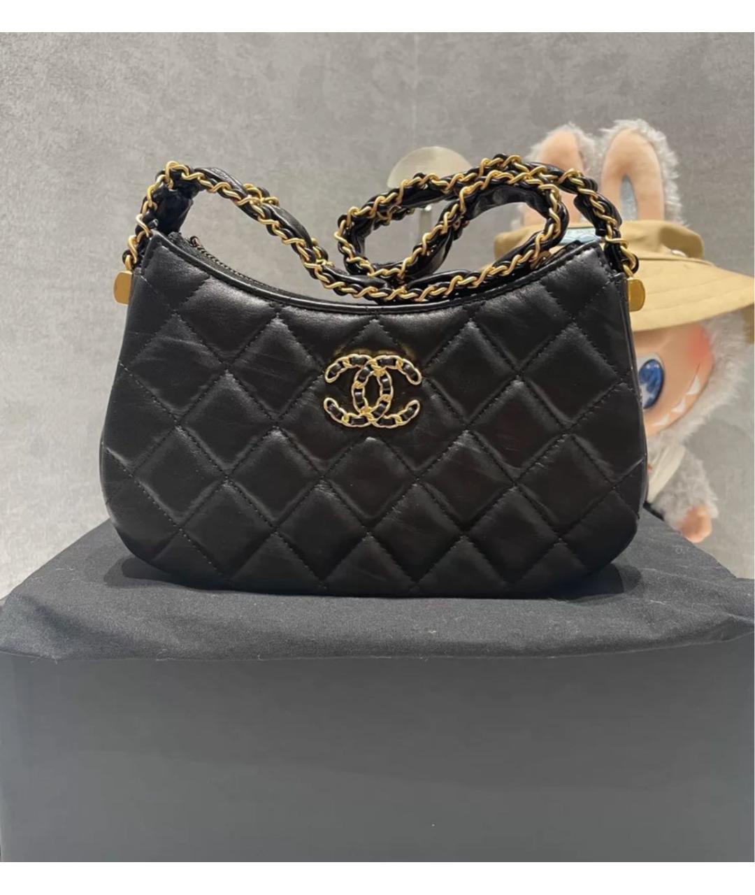 CHANEL Черная кожаная сумка тоут, фото 7