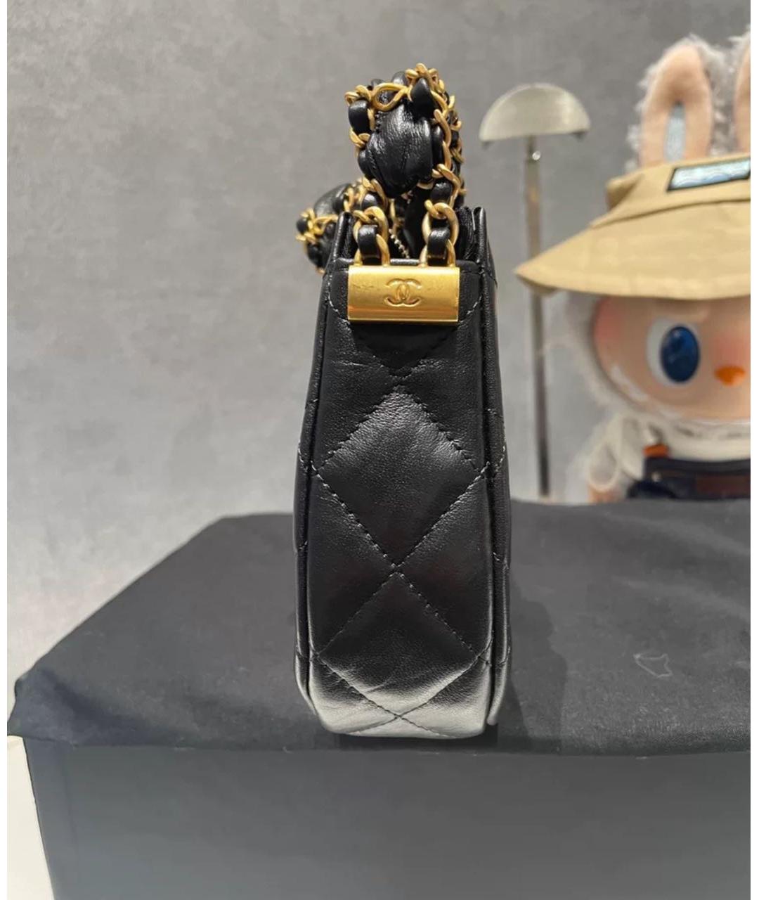 CHANEL Черная кожаная сумка тоут, фото 4