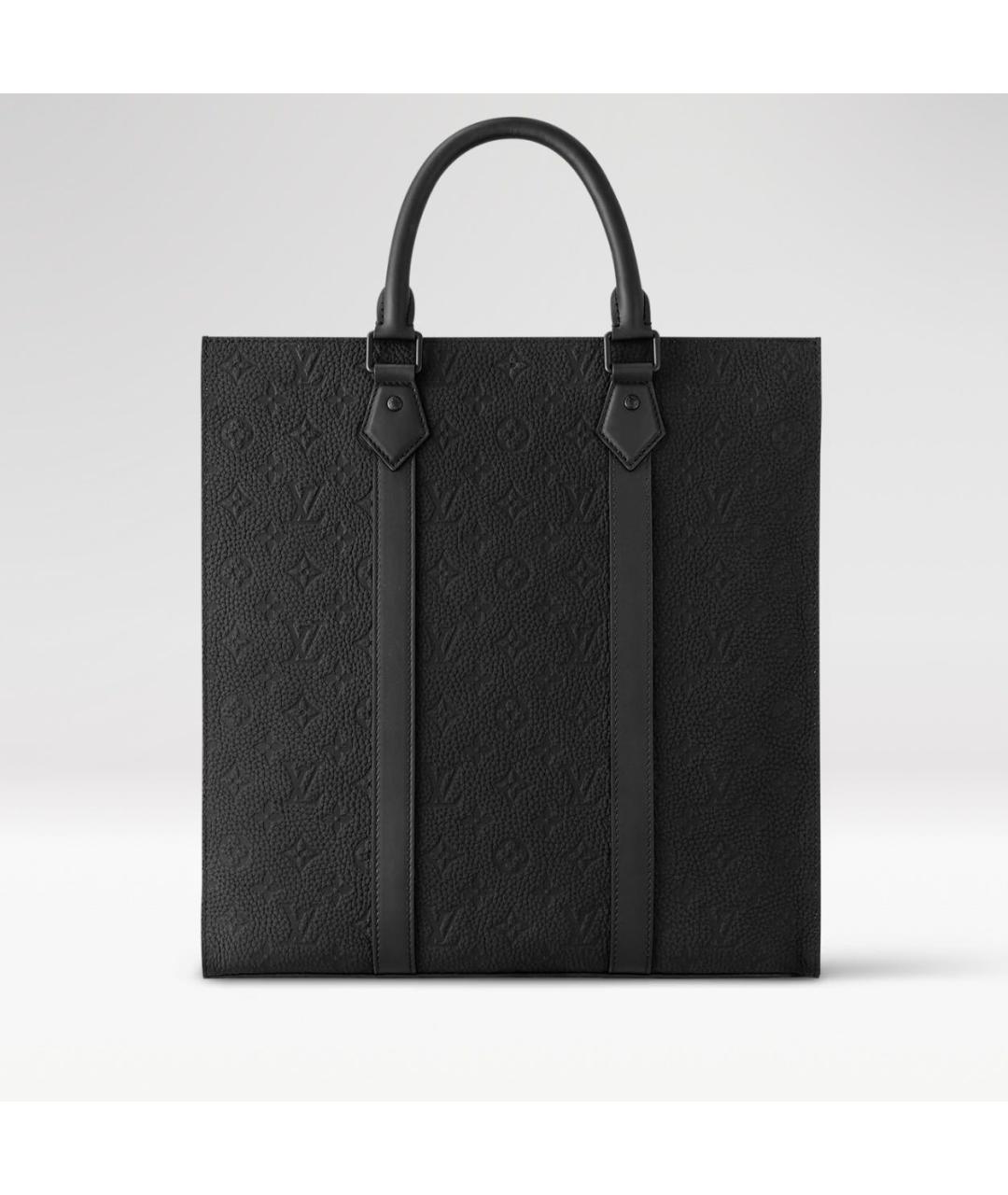 LOUIS VUITTON Черный кожаный портфель, фото 4