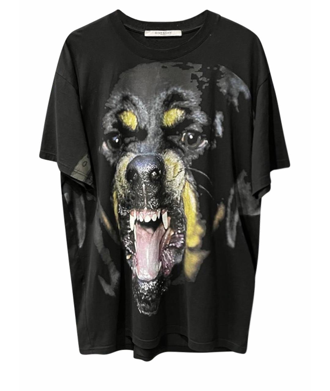 GIVENCHY Черная хлопковая футболка, фото 1