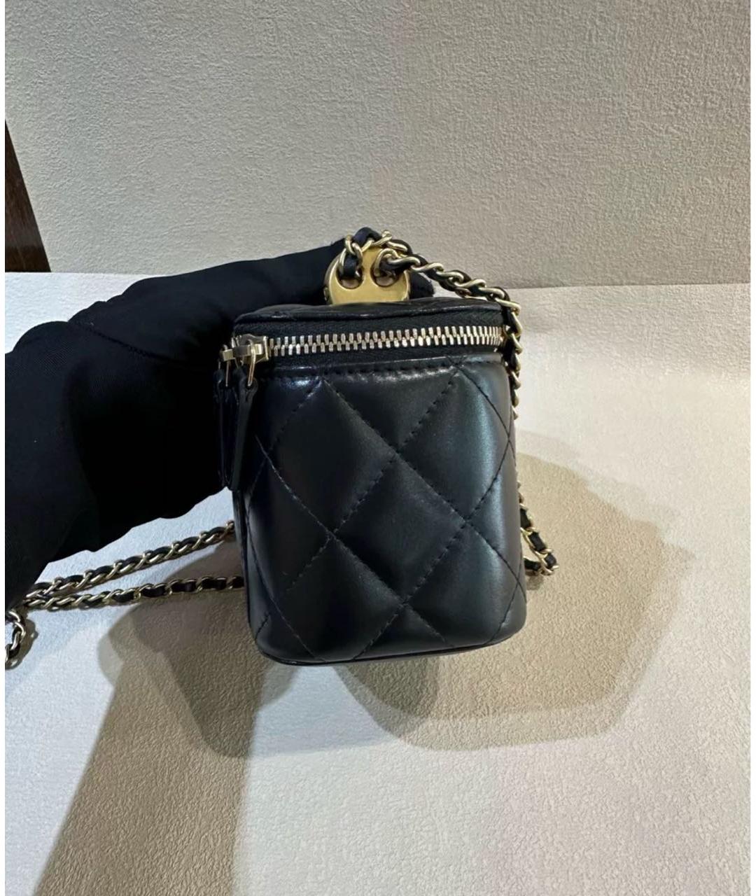 CHANEL Черная кожаная сумка через плечо, фото 4
