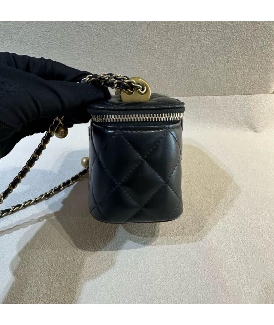CHANEL Черная кожаная сумка через плечо, фото 3