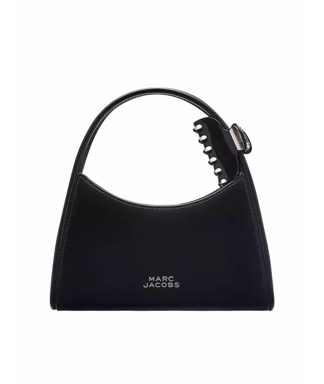 MARC JACOBS Черная кожаная сумка с короткими ручками, фото 1
