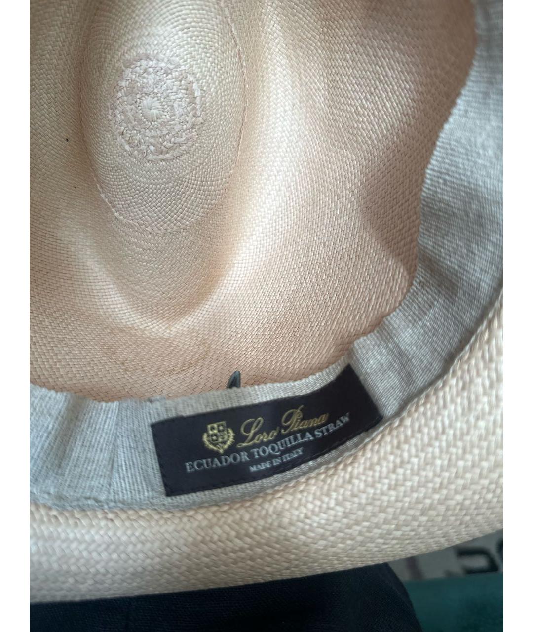LORO PIANA Бежевая шляпа, фото 6