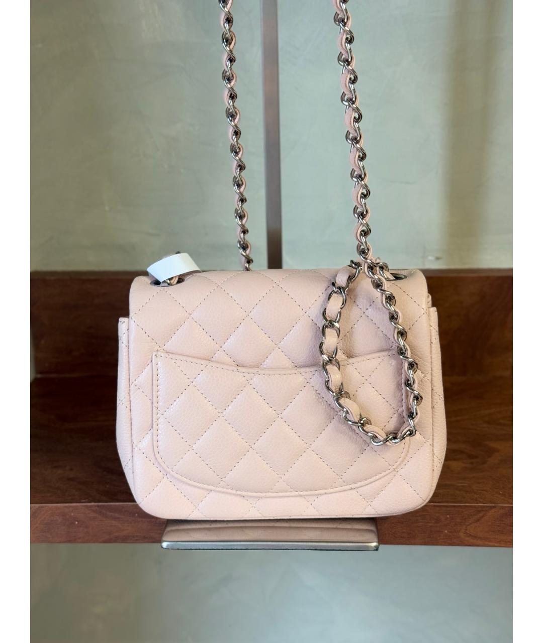 CHANEL Розовая кожаная сумка через плечо, фото 6